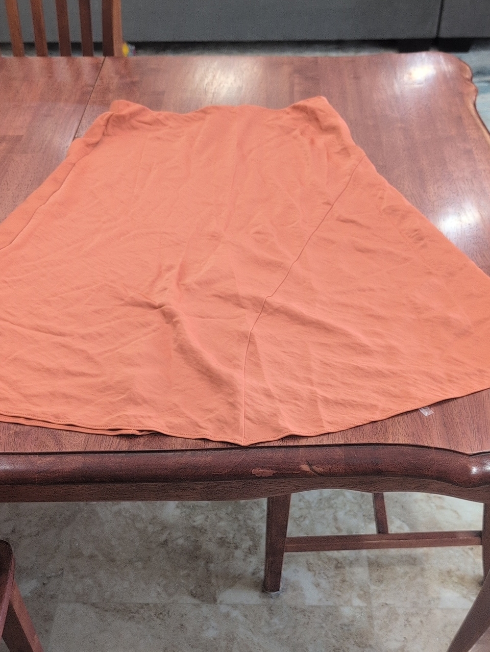 Women's A-Line Skirt in Rust Orange